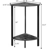 image:imageConvenience Concepts Graystone 2 Tier Corner Plant Stand 31 Industrial Indoor Accent for Plants Vases amp Antiques Urban Modern Design for The Living Room Hallway amp Entryway Faux BirchWhite