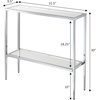 image:imageConvenience Concepts Nadia Chrome Entryway Table 315  Contemporary Modern Sofa Console Table with Storage Shelf Narrow Minimalist Hall Table for Living Room Bedroom Bathroom GlassChrome