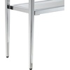image:imageConvenience Concepts Nadia Chrome Entryway Table 315  Contemporary Modern Sofa Console Table with Storage Shelf Narrow Minimalist Hall Table for Living Room Bedroom Bathroom GlassChrome