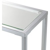 image:imageConvenience Concepts Nadia Chrome Entryway Table 315  Contemporary Modern Sofa Console Table with Storage Shelf Narrow Minimalist Hall Table for Living Room Bedroom Bathroom GlassChrome
