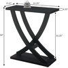 image:imageConvenience Concepts Newport CrissCross Console Table 3125  Transitional Sofa Display Accent for Modern Entryway Contemporary Hallway Bedroom Family or Living Room Weathered BrownConsole Table