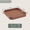 image:imageConvenience Concepts Palm Beach Geometric Serving Tray 1675 Modern Living Room Decorative Wood Platter with Handles for Ottoman Coffee Table Kitchen Counter or Bathroom Organization TerracottaTerracotta