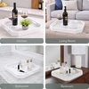 image:imageConvenience Concepts Palm Beach Geometric Serving Tray 1675 Modern Living Room Decorative Wood Platter with Handles for Ottoman Coffee Table Kitchen Counter or Bathroom Organization TerracottaWhite
