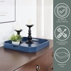 image:imageConvenience Concepts Palm Beach Geometric Serving Tray 1675 Modern Living Room Decorative Wood Platter with Handles for Ottoman Coffee Table Kitchen Counter or Bathroom Organization TerracottaCobalt Blue