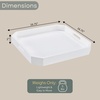 image:imageConvenience Concepts Palm Beach Geometric Serving Tray 1675 Modern Living Room Decorative Wood Platter with Handles for Ottoman Coffee Table Kitchen Counter or Bathroom Organization TerracottaWhite