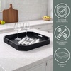 image:imageConvenience Concepts Palm Beach Geometric Serving Tray 1675 Modern Living Room Decorative Wood Platter with Handles for Ottoman Coffee Table Kitchen Counter or Bathroom Organization TerracottaBlack