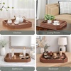 image:imageConvenience Concepts Palm Beach Geometric Serving Tray 1675 Modern Living Room Decorative Wood Platter with Handles for Ottoman Coffee Table Kitchen Counter or Bathroom Organization TerracottaTerracotta
