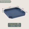 image:imageConvenience Concepts Palm Beach Geometric Serving Tray 1675 Modern Living Room Decorative Wood Platter with Handles for Ottoman Coffee Table Kitchen Counter or Bathroom Organization TerracottaCobalt Blue