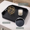 image:imageConvenience Concepts Palm Beach Geometric Serving Tray 1675 Modern Living Room Decorative Wood Platter with Handles for Ottoman Coffee Table Kitchen Counter or Bathroom Organization TerracottaBlack