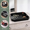 image:imageConvenience Concepts Palm Beach Geometric Serving Tray 1675 Modern Living Room Decorative Wood Platter with Handles for Ottoman Coffee Table Kitchen Counter or Bathroom Organization TerracottaBlack