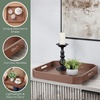 image:imageConvenience Concepts Palm Beach Geometric Serving Tray 1675 Modern Living Room Decorative Wood Platter with Handles for Ottoman Coffee Table Kitchen Counter or Bathroom Organization TerracottaTerracotta