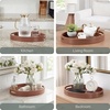 image:imageConvenience Concepts Palm Beach Oval Serving Tray 165 Modern Living Room Decorative Wood Platter with Handles for Ottoman Coffee Table Kitchen Counter or Bathroom Organization Dark Green SageTerracotta