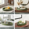 image:imageConvenience Concepts Palm Beach Oval Serving Tray 165 Modern Living Room Decorative Wood Platter with Handles for Ottoman Coffee Table Kitchen Counter or Bathroom Organization Dark Green SageDark Sage Green