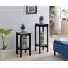 image:imageConvenience Concepts Planters amp Potts Deluxe Square 31 Modern Stand for Plants Vases and Antiques for the Living Room Hallway Entryway Faux CementBlack