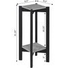 image:imageConvenience Concepts Planters amp Potts Deluxe Square 31 Modern Stand for Plants Vases and Antiques for the Living Room Hallway Entryway Faux CementBlack