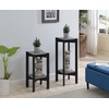 image:imageConvenience Concepts Planters amp Potts Deluxe Square 31 Modern Stand for Plants Vases and Antiques for the Living Room Hallway Entryway Faux CementBlack