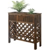image:imageConvenience Concepts Planters amp Potts Large Raised Patio Planter Weathered CedarWeathered Cedar