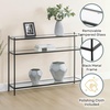 image:imageConvenience Concepts Royal Crest Glass Console Hall Table 42  3 Tier Modern Contemporary Narrow Display Accent with Storage Shelves for Living Room Entryway Hallway amp Bedroom Black