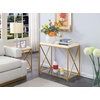 image:imageConvenience Concepts St Andrews Console Table White  GoldWhite  Gold