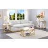 image:imageConvenience Concepts St Andrews Console Table White  GoldWhite  Gold