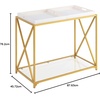 image:imageConvenience Concepts St Andrews Console Table White  GoldWhite  Gold