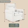 image:imageConvenience Concepts Take a Seat Olivia Swivel Accent Armchair 2825  Modern Upholstered Chair with Plush Headrest amp 360 Rotation for Living Room Bedroom Office or Reading Nook Tan FabricBoucle Oatmeal