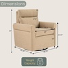 image:imageConvenience Concepts Take a Seat Olivia Swivel Accent Armchair 2825  Modern Upholstered Chair with Plush Headrest amp 360 Rotation for Living Room Bedroom Office or Reading Nook Tan FabricTan Fabric