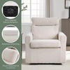 image:imageConvenience Concepts Take a Seat Olivia Swivel Accent Armchair 2825  Modern Upholstered Chair with Plush Headrest amp 360 Rotation for Living Room Bedroom Office or Reading Nook Tan FabricBoucle Oatmeal