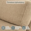 image:imageConvenience Concepts Take a Seat Olivia Swivel Accent Armchair 2825  Modern Upholstered Chair with Plush Headrest amp 360 Rotation for Living Room Bedroom Office or Reading Nook Tan FabricTan Fabric
