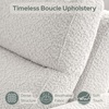 image:imageConvenience Concepts Take a Seat Olivia Swivel Accent Armchair 2825  Modern Upholstered Chair with Plush Headrest amp 360 Rotation for Living Room Bedroom Office or Reading Nook Tan FabricBoucle Oatmeal