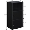 image:imageConvenience Concepts Xtra Storage 2 Door Cabinet with Shelf CherryBlack