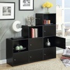 image:imageConvenience Concepts Xtra Storage 2 Door Cabinet with Shelf CherryBlack
