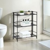 image:imageConvenience Concepts Xtra Storage Mesh Shelves  3 Tier Wide Folding Metal Organizer Shelf for Office Closet Laundry Room Garage Kitchen Bathroom amp Bedroom No Tools Assembly WhiteBlack
