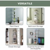 image:imageConvenience Concepts Xtra Storage Mesh Shelves  3 Tier Wide Folding Metal Organizer Shelf for Office Closet Laundry Room Garage Kitchen Bathroom amp Bedroom No Tools Assembly WhiteWhite