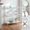 image:imageConvenience Concepts Xtra Storage Mesh Shelves  3 Tier Wide Folding Metal Organizer Shelf for Office Closet Laundry Room Garage Kitchen Bathroom amp Bedroom No Tools Assembly WhiteWhite