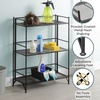 image:imageConvenience Concepts Xtra Storage Mesh Shelves  3 Tier Wide Folding Metal Organizer Shelf for Office Closet Laundry Room Garage Kitchen Bathroom amp Bedroom No Tools Assembly WhiteBlack