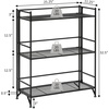 image:imageConvenience Concepts Xtra Storage Mesh Shelves  3 Tier Wide Folding Metal Organizer Shelf for Office Closet Laundry Room Garage Kitchen Bathroom amp Bedroom No Tools Assembly WhiteBlack