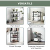image:imageConvenience Concepts Xtra Storage Mesh Shelves  3 Tier Wide Folding Metal Organizer Shelf for Office Closet Laundry Room Garage Kitchen Bathroom amp Bedroom No Tools Assembly WhiteBlack