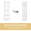 image:imageConvenience Concepts Xtra Storage Mesh Shelves  3 Tier Wide Folding Metal Organizer Shelf for Office Closet Laundry Room Garage Kitchen Bathroom amp Bedroom No Tools Assembly WhiteWhite