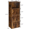 image:imageConvenience Concepts Xtra Storage ThreeDoor Bookcase in Cherry Wood FinishBarnwood