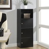 image:imageConvenience Concepts Xtra Storage ThreeDoor Bookcase in Cherry Wood FinishBlack
