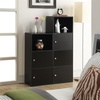 image:imageConvenience Concepts Xtra Storage ThreeDoor Bookcase in Cherry Wood FinishBlack