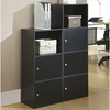 image:imageConvenience Concepts Xtra Storage ThreeDoor Bookcase in Cherry Wood FinishBlack