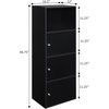 image:imageConvenience Concepts Xtra Storage ThreeDoor Bookcase in Cherry Wood FinishBlack