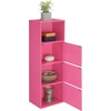 image:imageConvenience Concepts Xtra Storage ThreeDoor Bookcase in Cherry Wood FinishPink