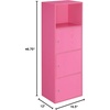 image:imageConvenience Concepts Xtra Storage ThreeDoor Bookcase in Cherry Wood FinishPink