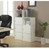 image:imageConvenience Concepts Xtra Storage ThreeDoor Bookcase in White Wood Finish3Door