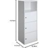 image:imageConvenience Concepts Xtra Storage ThreeDoor Bookcase in White Wood Finish3Door
