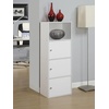 image:imageConvenience Concepts Xtra Storage ThreeDoor Bookcase in White Wood Finish3Door