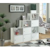 image:imageConvenience Concepts Xtra Storage ThreeDoor Bookcase in White Wood Finish3Door